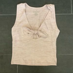 Light Pink knotted crop top
